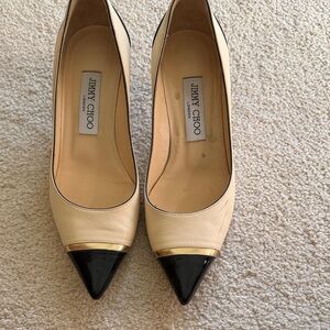 Jimmy Choo Black and Cream Heels